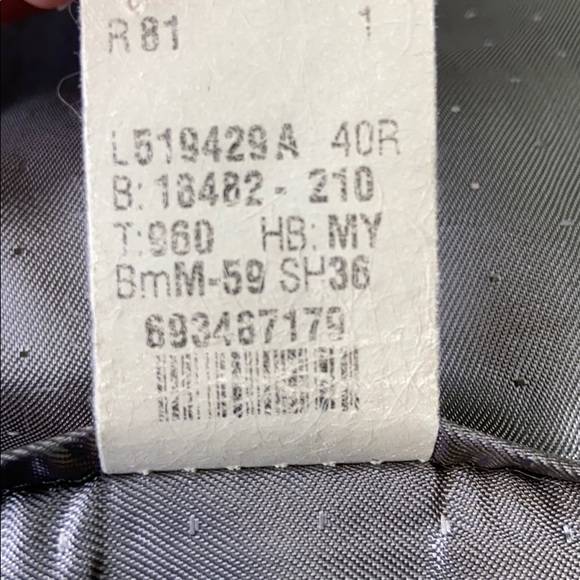 Calvin Klein Dark Blue Striped Suit Jacket 40R - Picture 11 of 11